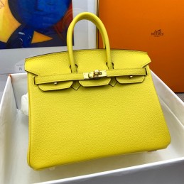 Birkin 25 Yellow Leather...