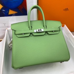 Birkin 25 Green Leather...