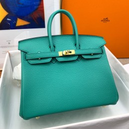 Birkin 25 Turquoise Leather...