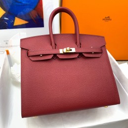 Birkin 25 Red Leather...