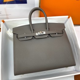 Birkin 25 Grey Leather...