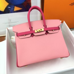 Birkin 25 Pink Leather Gold...