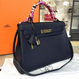 Navy Blue Kelly 32 Bag