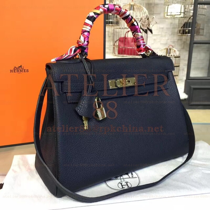 Navy Blue Kelly 32 Bag