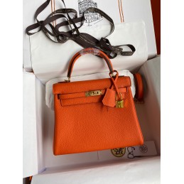 Kelly 25 Orange Leather...
