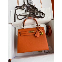 Kelly 25 Orange Leather...
