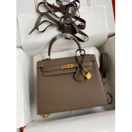 Kelly 25 Etoupe Leather...