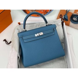 Kelly 25 Blue Leather...