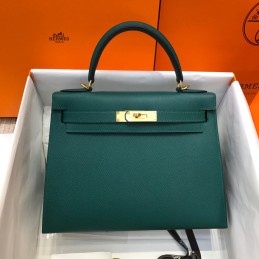 Kelly 28 Dark Green Leather...
