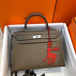 Kelly 28 Etoupe Leather...