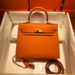 Kelly 28 Orange Leather...