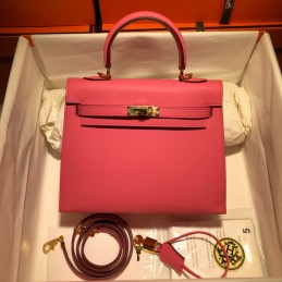 Kelly 28 Coral Pink Leather...