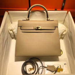 Kelly 28 Sand Leather Gold...
