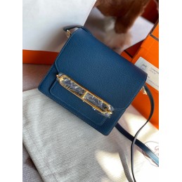 Roulis Blue Leather Gold...