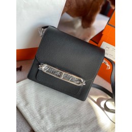 Roulis Black Leather Silver...