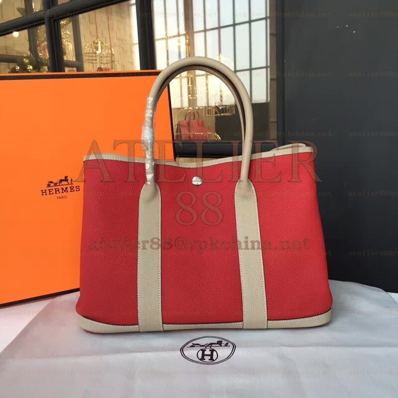 Red Beige Garden Party 36 Bag