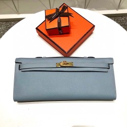 Kelly Cut Pale Blue Leather...