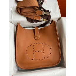 Evelyne PM Tan Leather Gold...