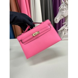 Kelly Pochette Pink Leather...