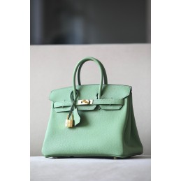 Birkin 25 Green Leather...