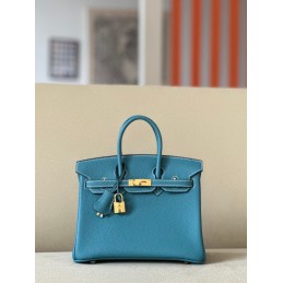 Birkin 25 Teal Blue Leather...