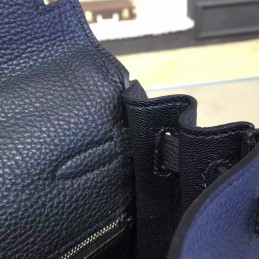 Black Kelly 28 Blue Orange Handle Bag