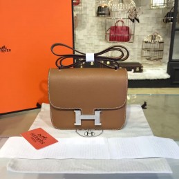 Tan Constance Mini 18 Palladium Hardware Bag