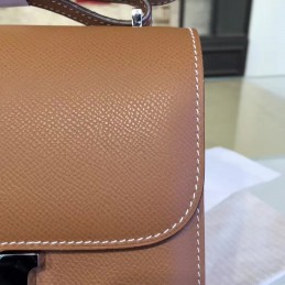 Tan Constance Mini 18 Palladium Hardware Bag