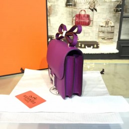 Purple Constance Mini 18 Palladium Hardware Bag