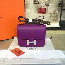 Purple Constance Mini 18 Palladium Hardware Bag