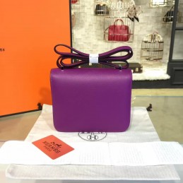 Purple Constance Mini 18 Palladium Hardware Bag