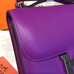 Purple Constance Mini 18 Palladium Hardware Bag