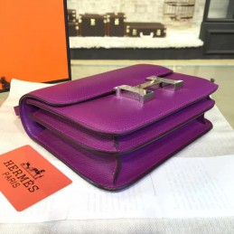 Purple Constance Mini 18 Palladium Hardware Bag