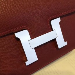 Burgundy Constance Mini 18 Palladium Hardware Bag