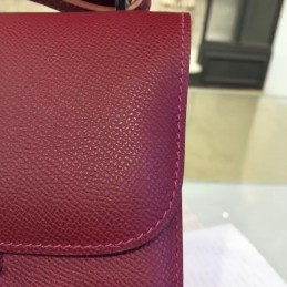 Burgundy Constance Mini 18 Palladium Hardware Bag