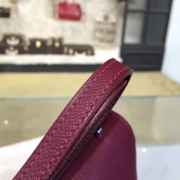 Burgundy Constance Mini 18 Palladium Hardware Bag