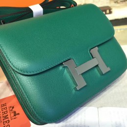 Green Constance Mini 18 Palladium Hardware Bag