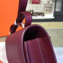 Burgundy Constance Mini 18 Gold Hardware Bag
