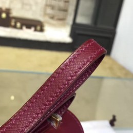 Burgundy Constance Mini 18 Gold Hardware Bag