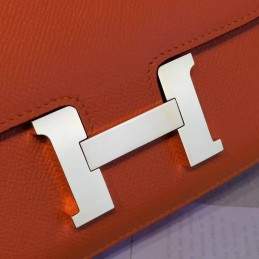 Orange Constance Mini 18 Gold Hardware Bag
