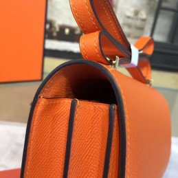 Orange Constance Mini 18 Gold Hardware Bag