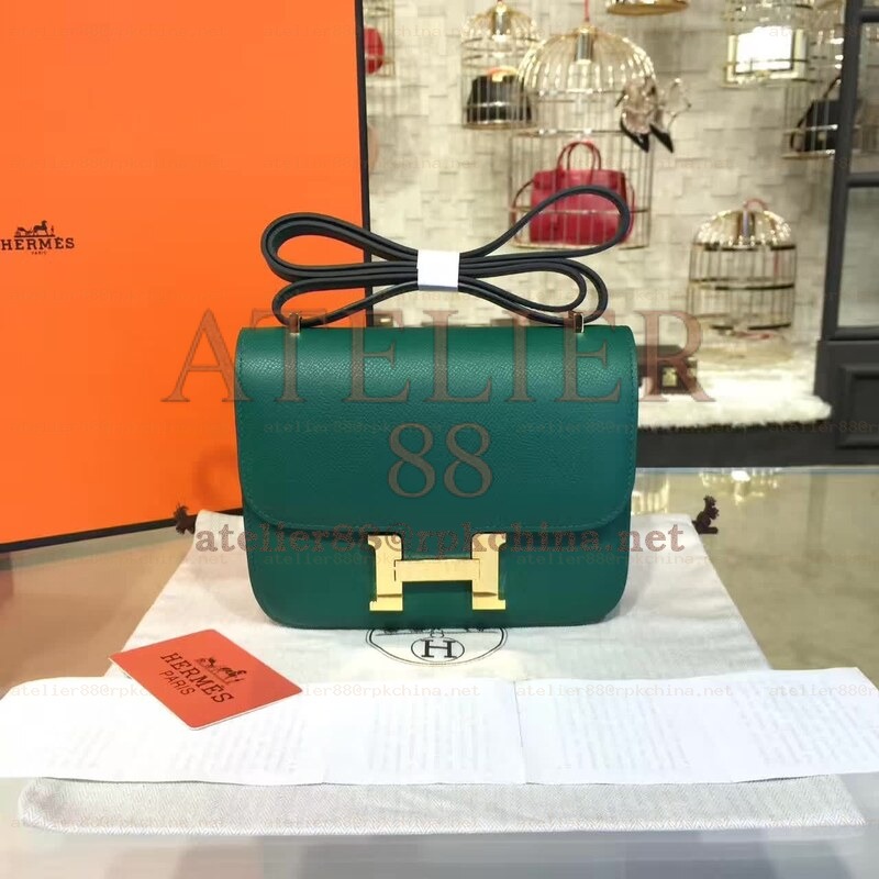 Green Constance Mini 18 Gold Hardware Bag