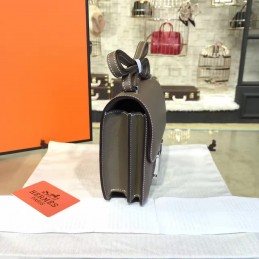 Gray Constance Mini 18 Palladium Hardware Bag