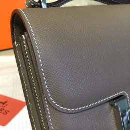 Gray Constance Mini 18 Palladium Hardware Bag