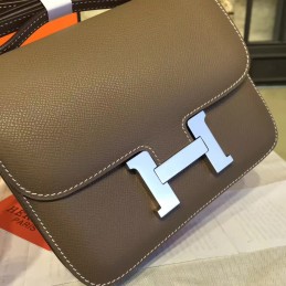 Gray Constance Mini 18 Palladium Hardware Bag