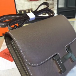 Gray Constance Mini 18 Palladium Hardware Bag