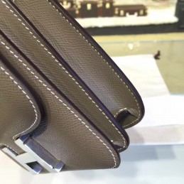 Gray Constance Mini 18 Palladium Hardware Bag