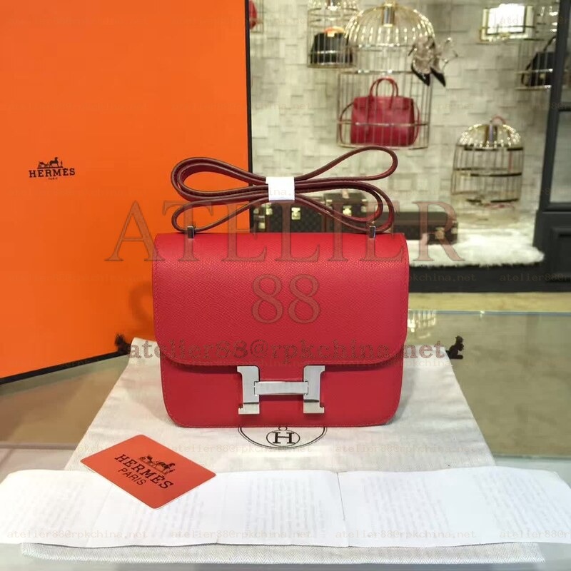 Red Constance Mini 18 Palladium Hardware Bag