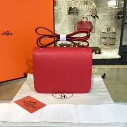 Red Constance Mini 18 Palladium Hardware Bag