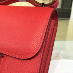 Red Constance Mini 18 Palladium Hardware Bag